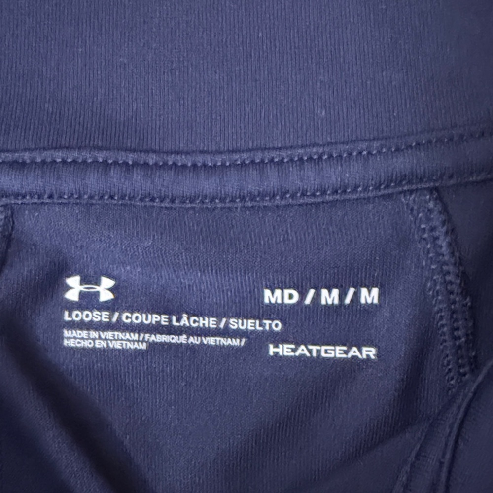 Under Armour Navy Blue Med Performance Pullover Heatgear - Picture 3 of 3